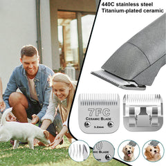 Audoc ceramic blade highlights titanium-coated ceramic edge for cooler cuts.