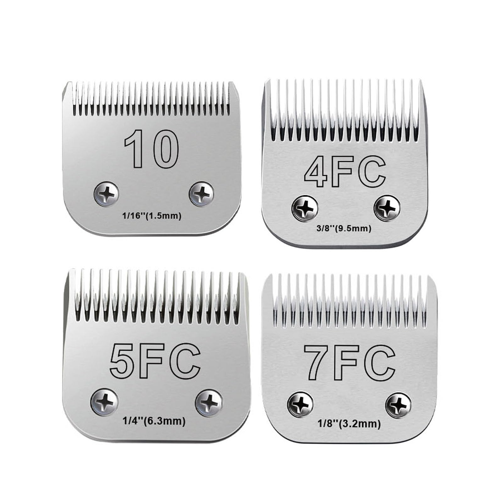 Audoc 4Pack blades front view enabling precise dog trimming and even lines