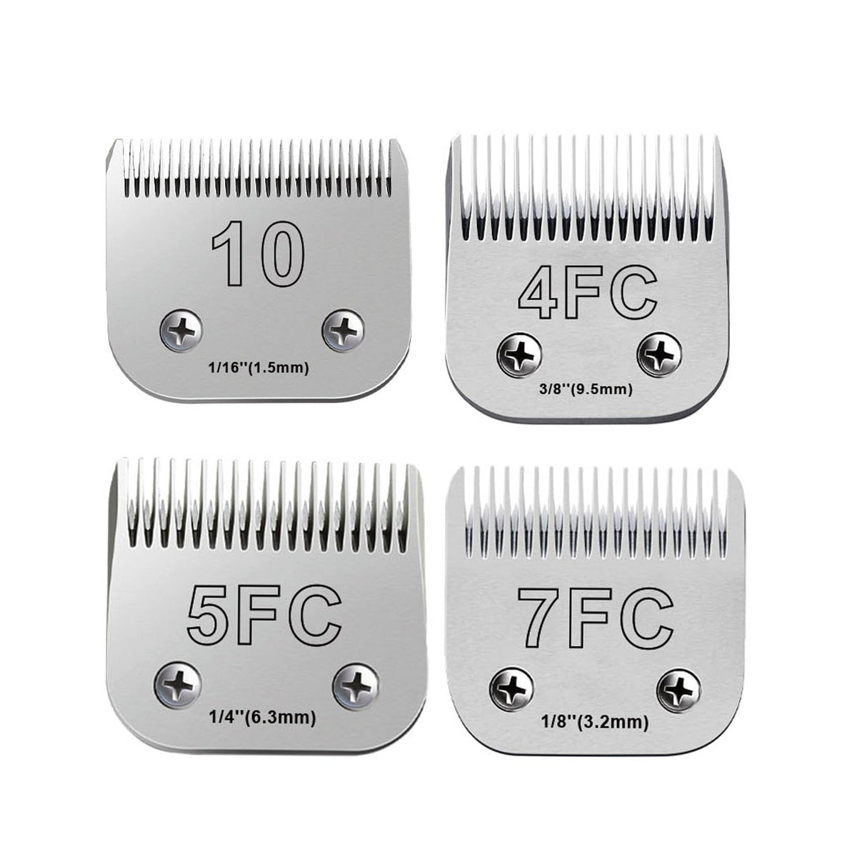 Audoc 4Pack blades front view enabling precise dog trimming and even lines