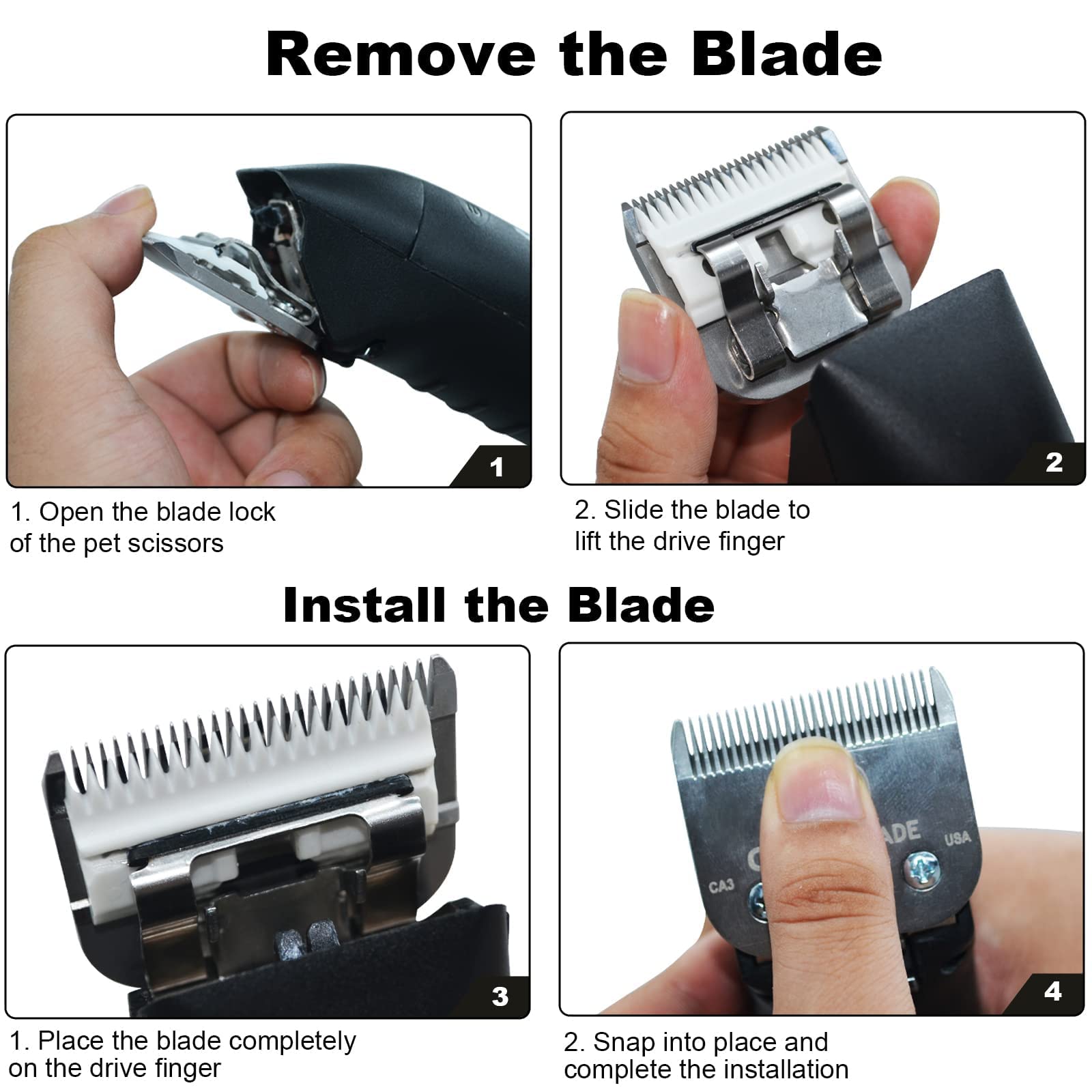 Audoc four-blade set includes 3FC, 4FC, 5FC, and 7FC.