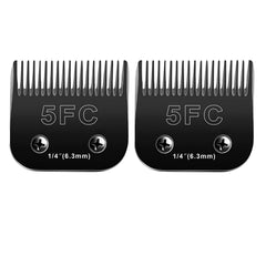 Audoc 5FC blade closeup - stainless-ceramic construction for durable, cool grooming during sessions.