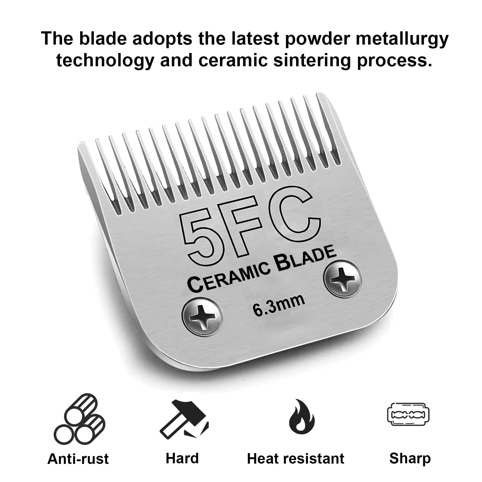 Audoc 5FC blade compatibility list image shows wide clipper support