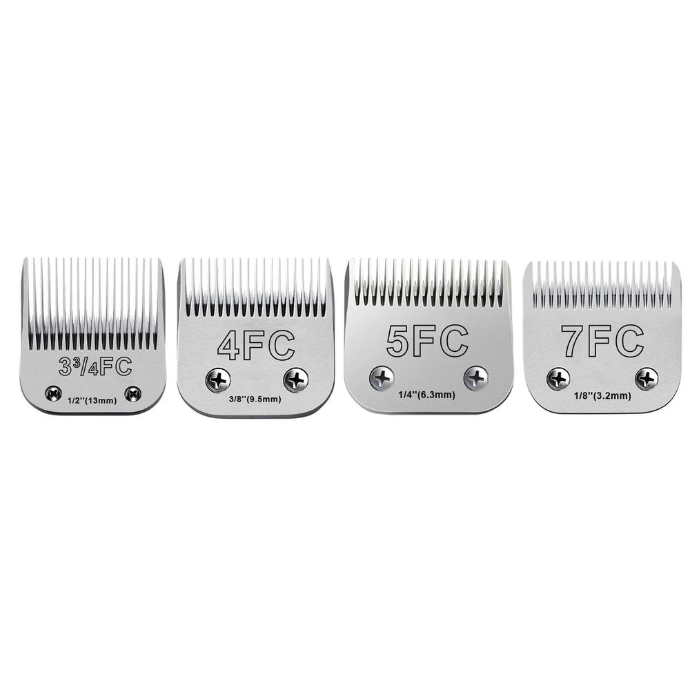 Audoc dog grooming blades pack front for versatile clipping options