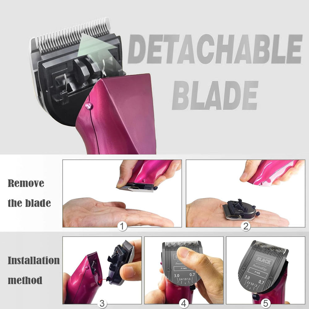 Audoc blade in use on a dog for smooth, snag-free clipping