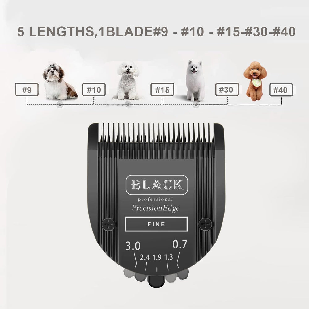 Audoc stainless steel blade with satin chrome finish resists corrosion during grooming