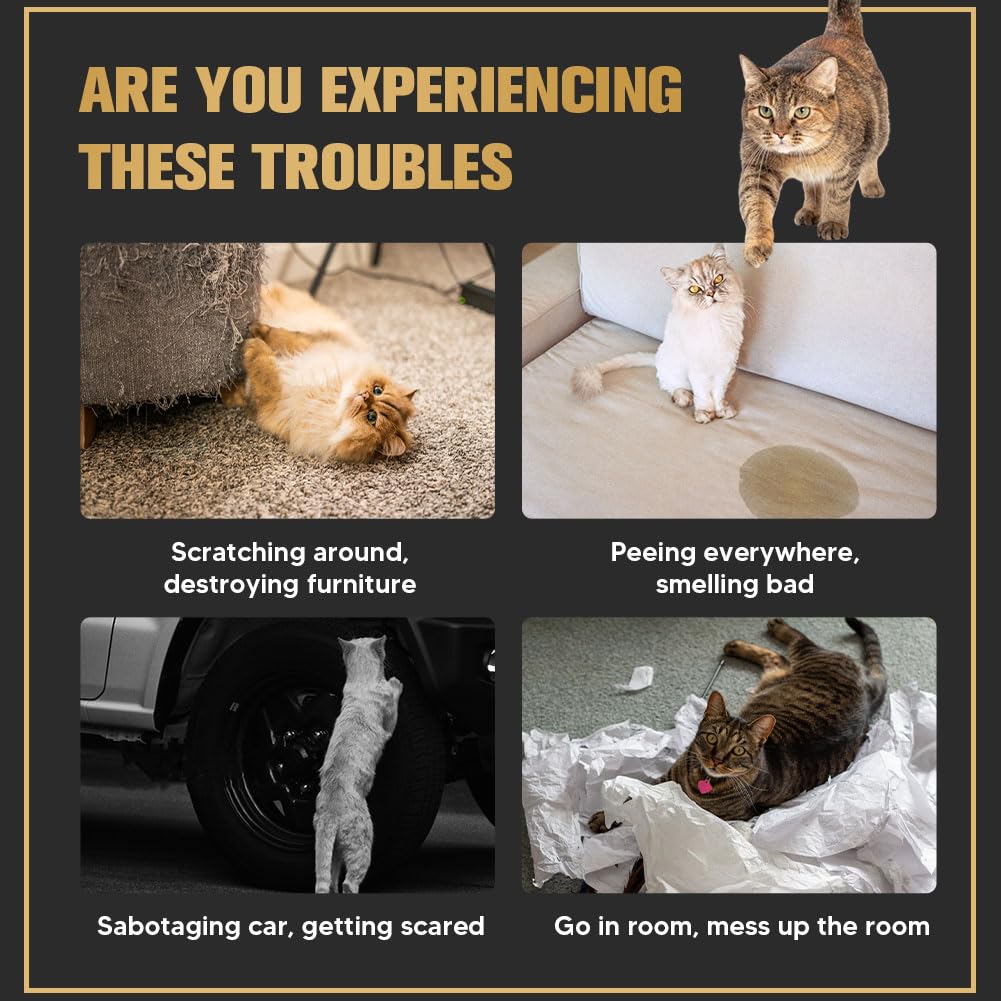 AUDQQM Cat Repellent Granules Pack shown for indoor area protection.