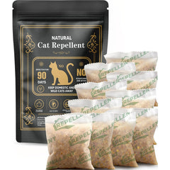 AUDQQM Cat Repellent Indoor pouches placed to deter cats from rugs and furniture.