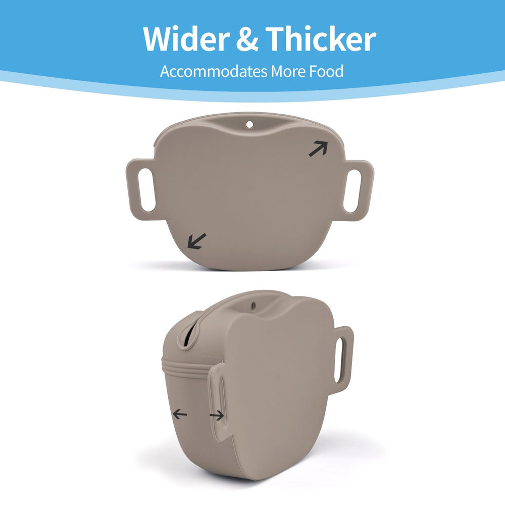 AUDWUD treat pouch capacity 1.68 cups for longer walks and fewer refills.