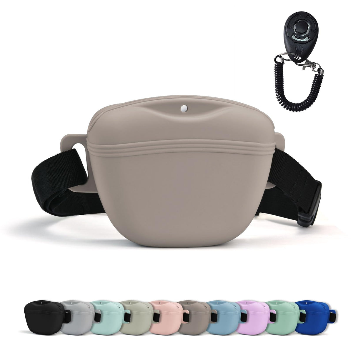 AUDWUD treat pouch silicone material is durable and easy to clean for outings.