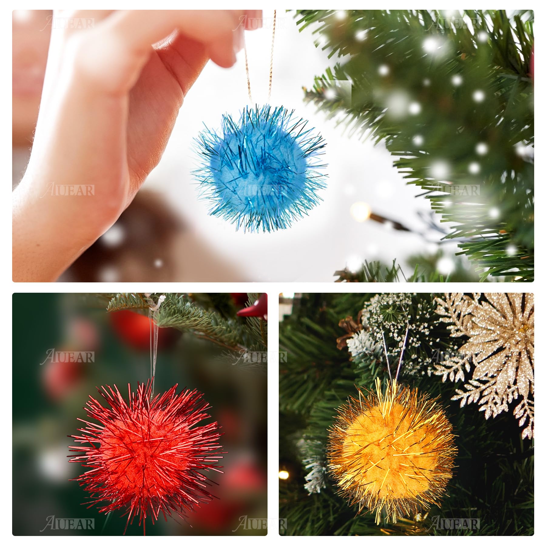 AUEAR sparkle ball arrangement as room decor accent and pet-friendly decoration