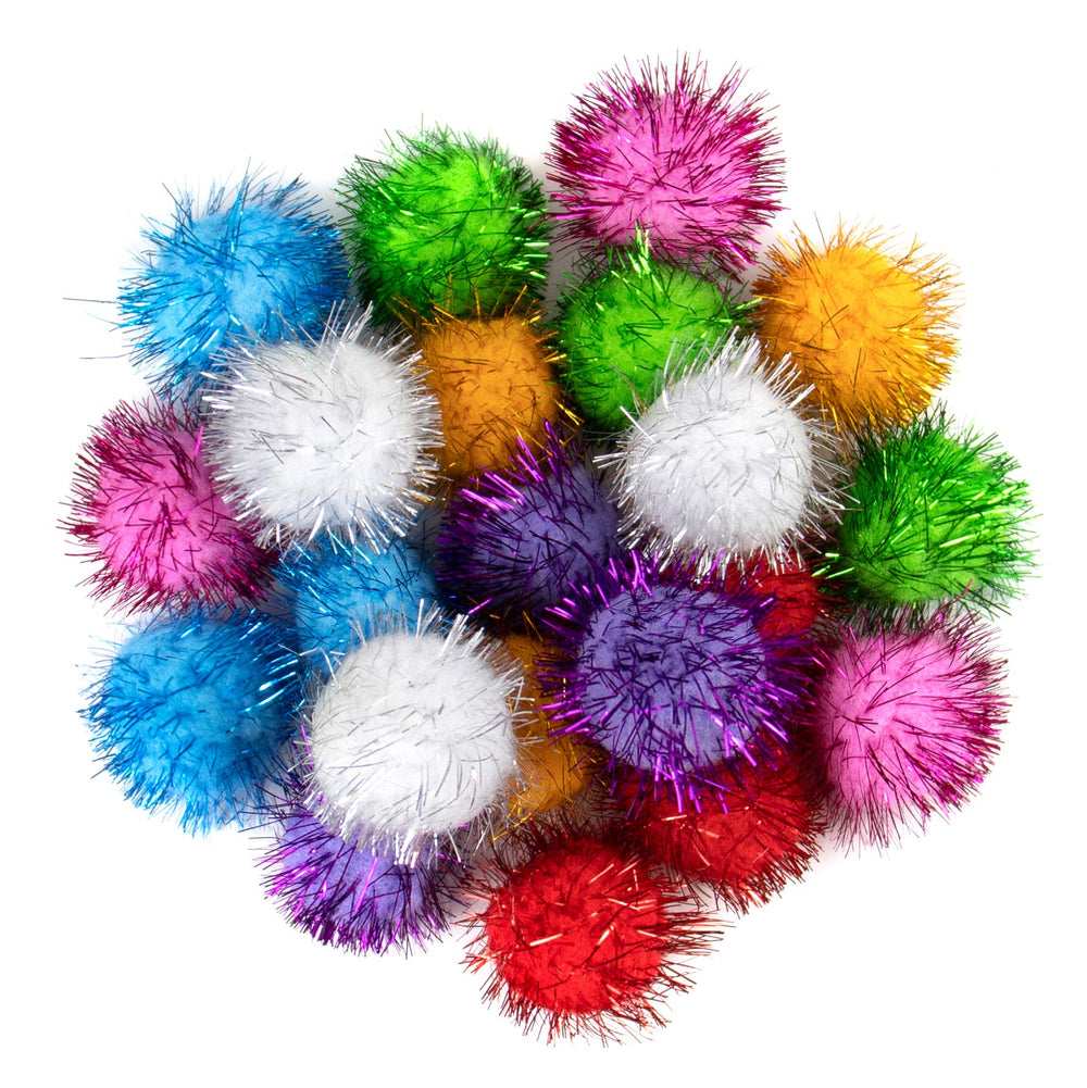 AUEAR sparkle balls 1.5-inch close-up showing soft, lightweight texture for safe cat play