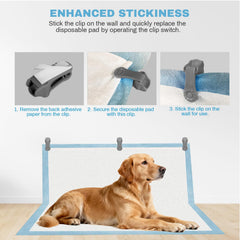 AUFORPET silicone pad holder clip demonstrates stable disposable pad grip on silicone trays.