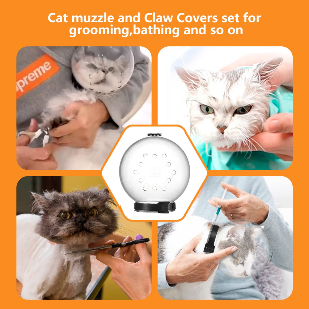 Augegel breathable hood face mask keeps pet comfortable during shaving