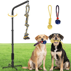 AugFir Tether outdoor rope toy assembly enables self-play and energy release in yards.