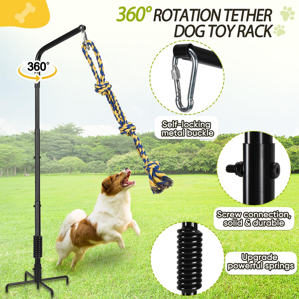 AugFir Tether spring pole rotation demonstrates dynamic tug games for interactive fun.