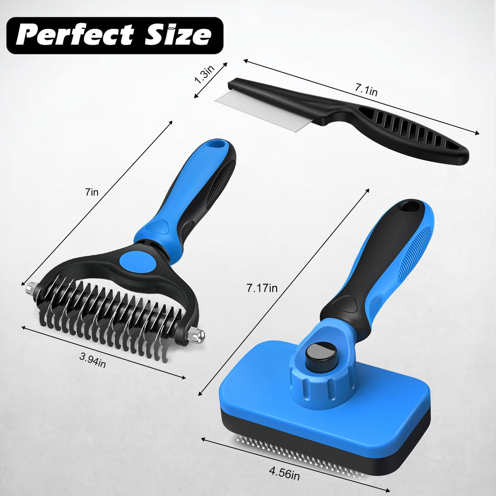 Augwind complete pet grooming kit in blue black for at-home care