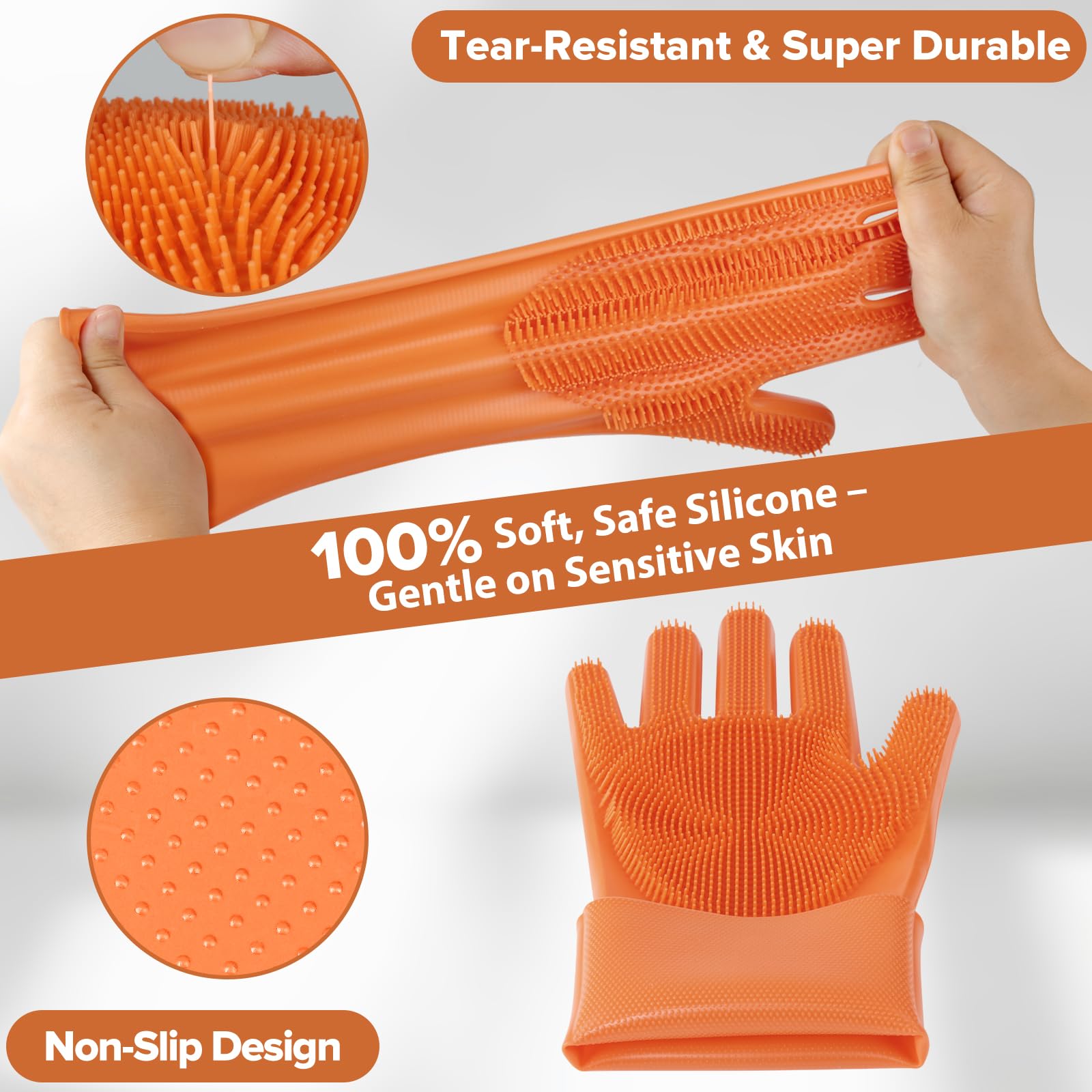 Augwind dog finger toothbrush, soft silicone for brushing teeth and fresh breath.