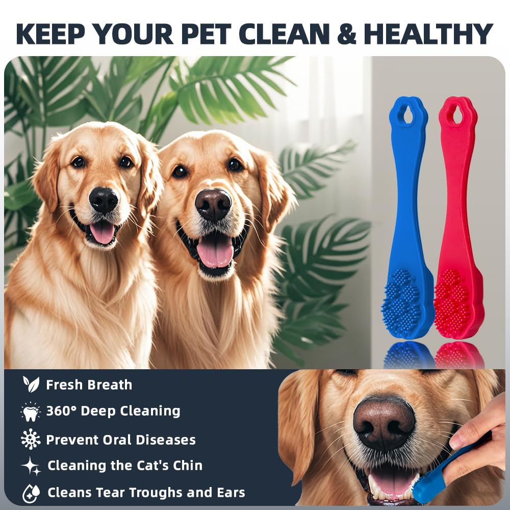 Augwind dog grooming silicone brush for massage and hair removal.