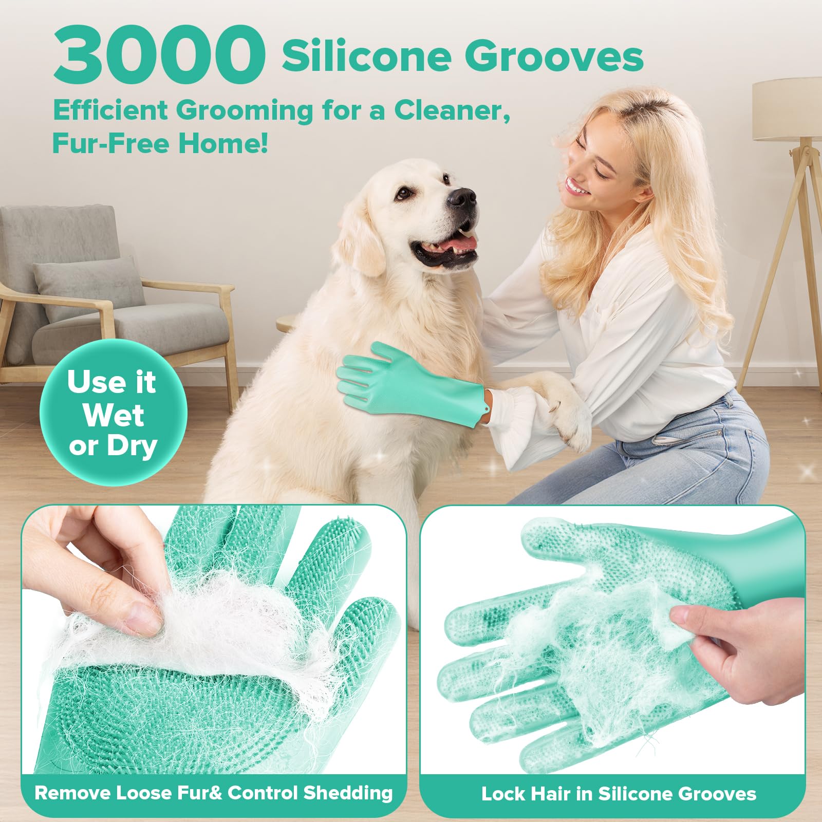 Augwind dog-washing brush designed to create rich foam and gentle massage.