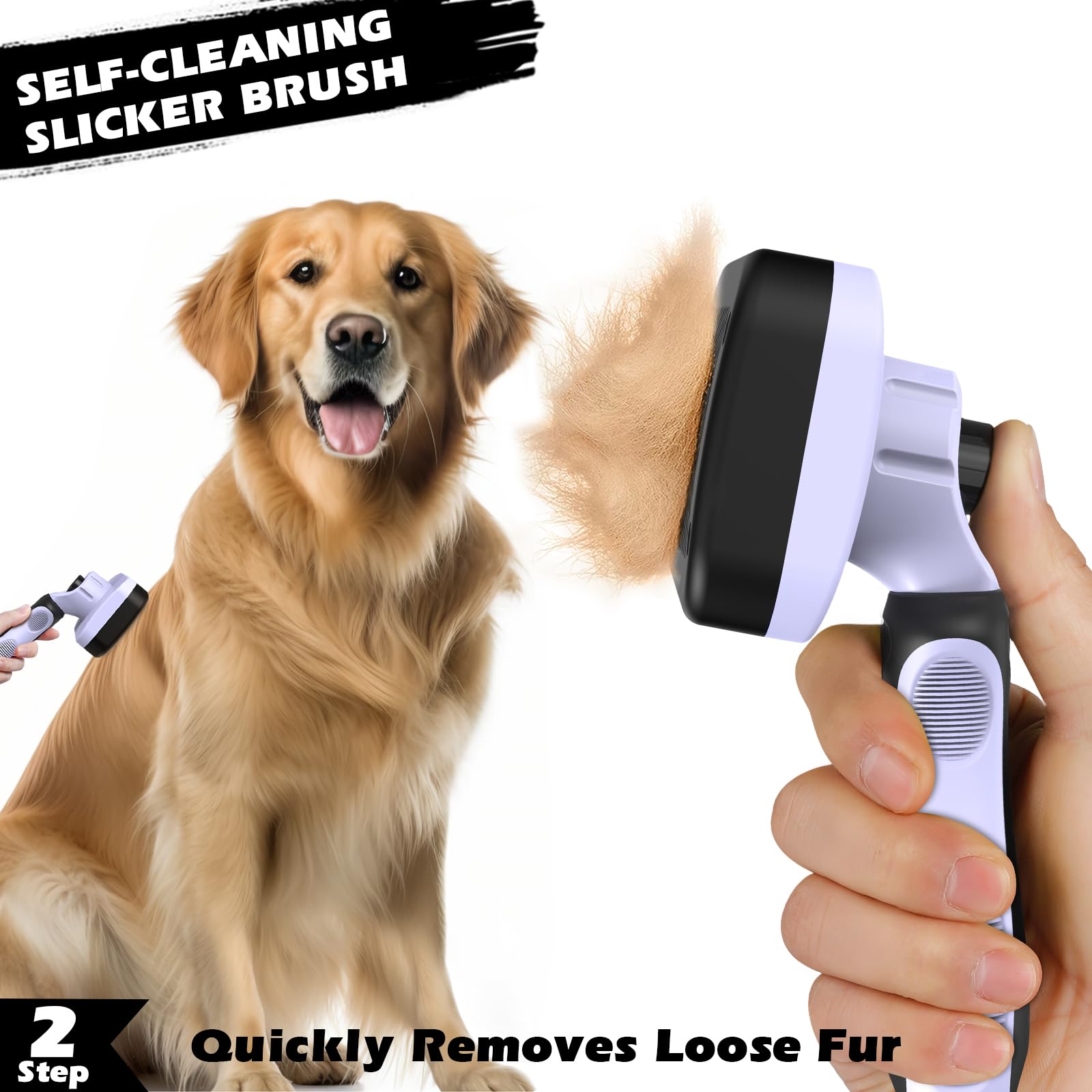 Augwind flea comb helps remove debris and dandruff for a cleaner coat.