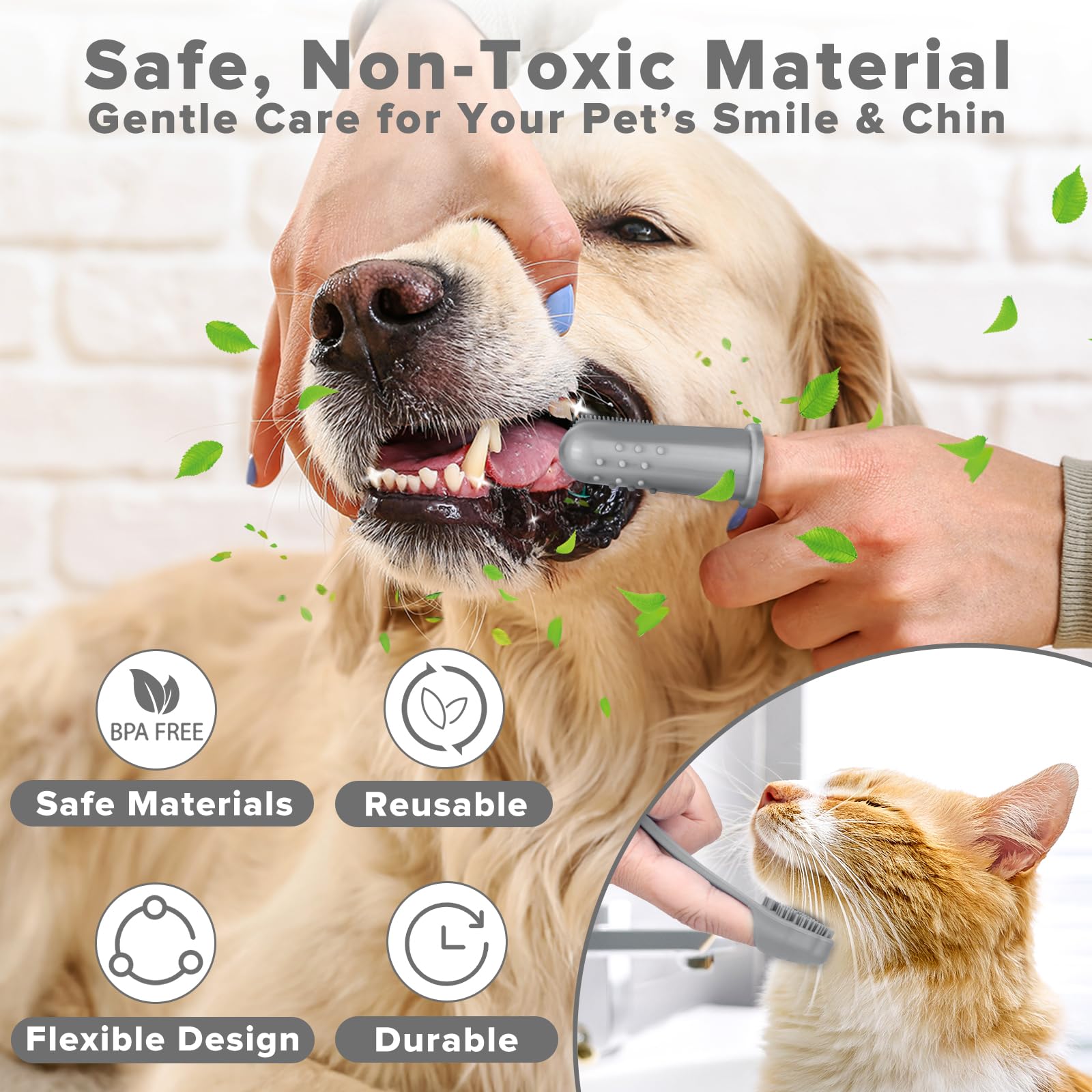 Augwind grooming kit with ergonomic brush for comfortable bath time.