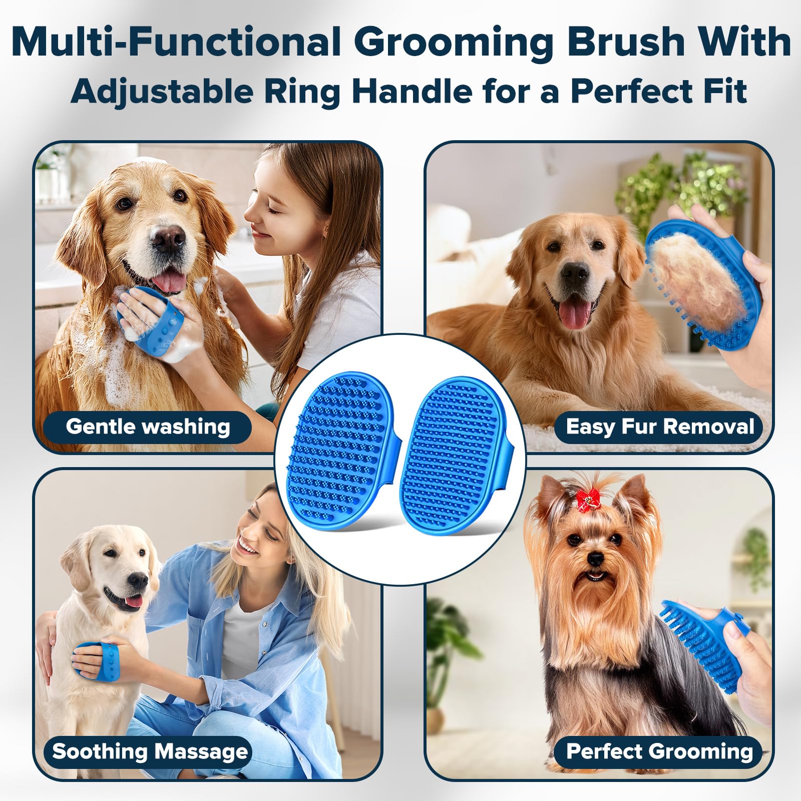 Augwind pet grooming kit highlights foam-rich lather and versatile cleaning.