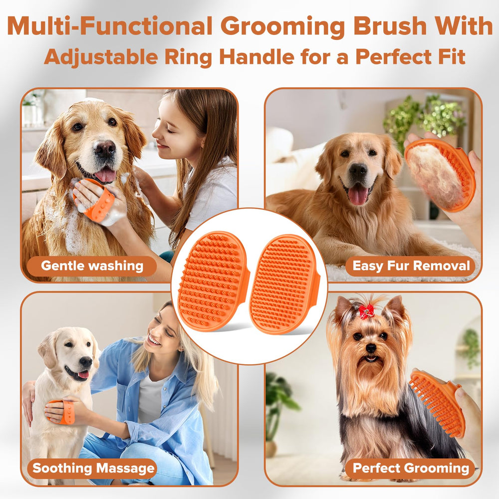 Augwind pet grooming kit foaming lather action demonstrates rich foam during bath.