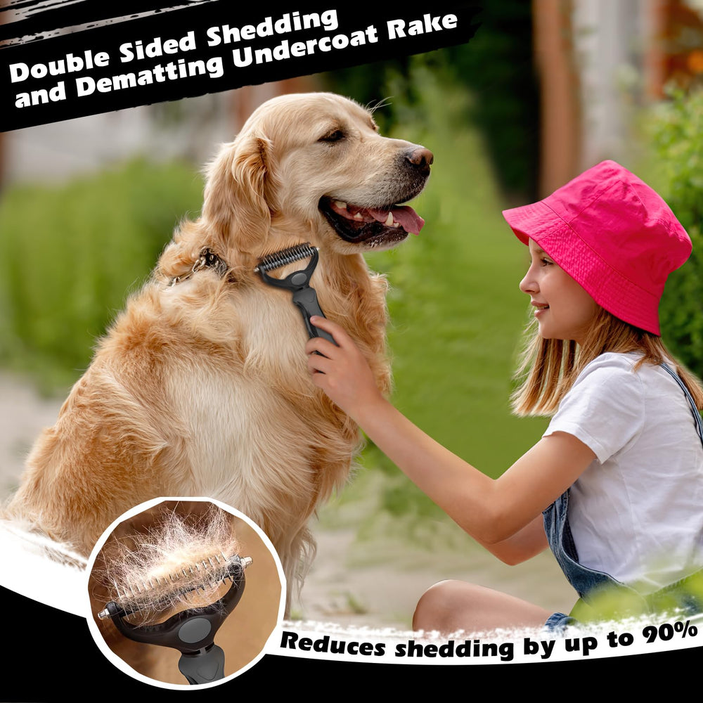 Augwind pet grooming rake dematting tool edge detail ideal for knot removal