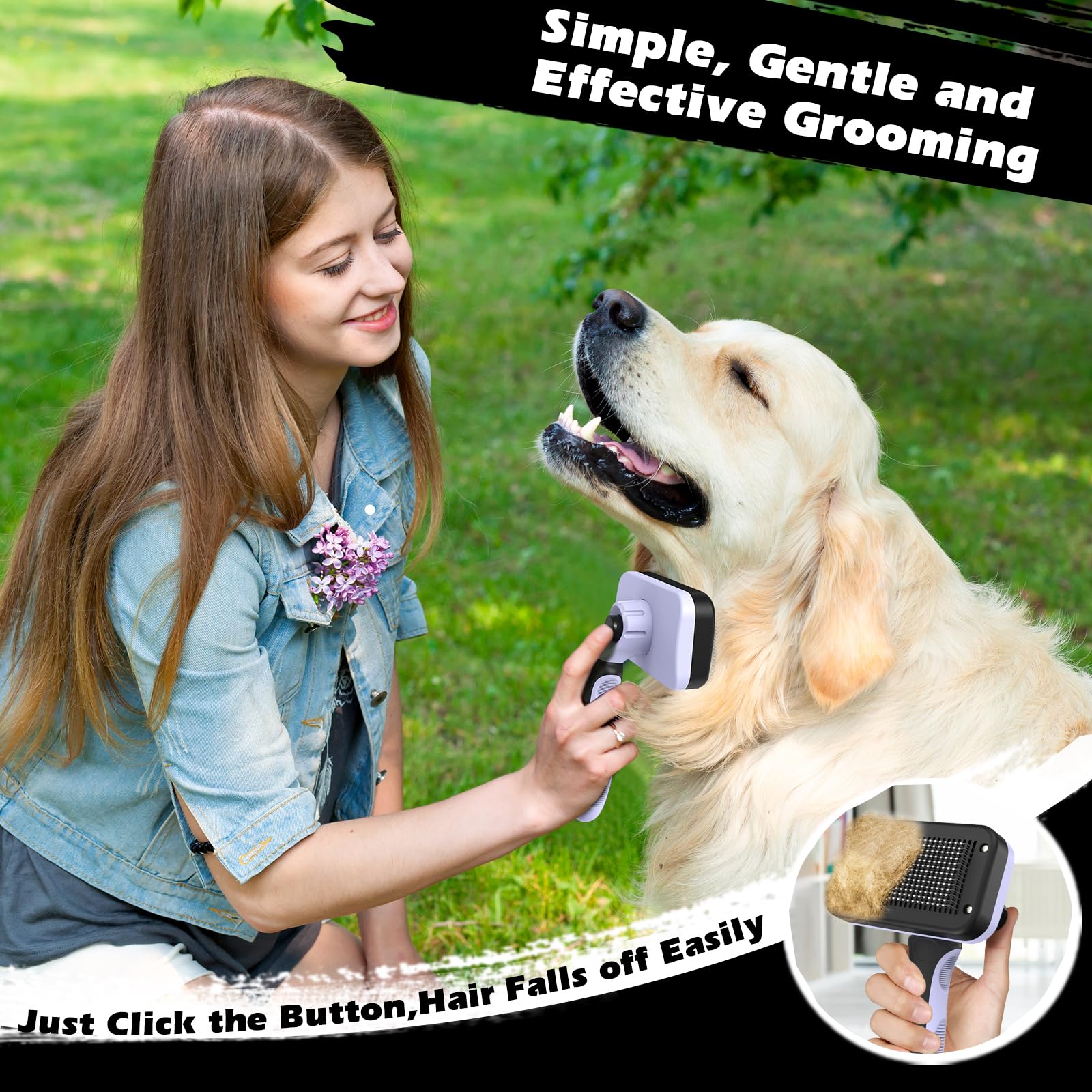 Augwind push-button cleaning mechanism enables quick bristle retract after brushing.