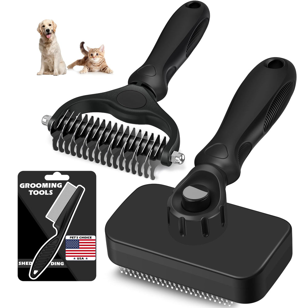 Augwind self-cleaning slicker brush gliding through fur for gentle detangling.