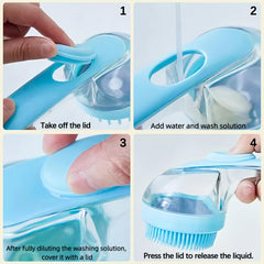 auicl pet bath brush ergonomic-handle reduces hand fatigue during long sessions.