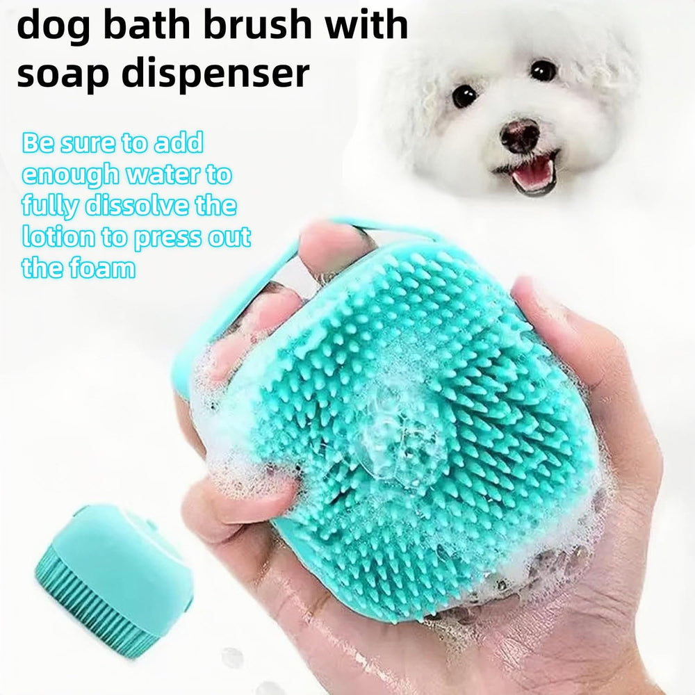 auicl pet bath brush leak-proof design keeps baths tidy and mess-free.