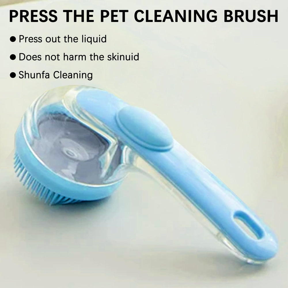 auicl pet bath brush silicone-brush features durable silicone for quick cleaning.