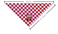 AUII JO DESIGN Big Brother Dog Bandana on a dog highlighting plaid style for photos