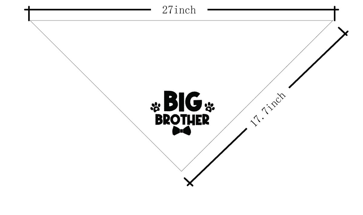 AUII JO DESIGN big brother dog bandana pairs with siblings for event photos