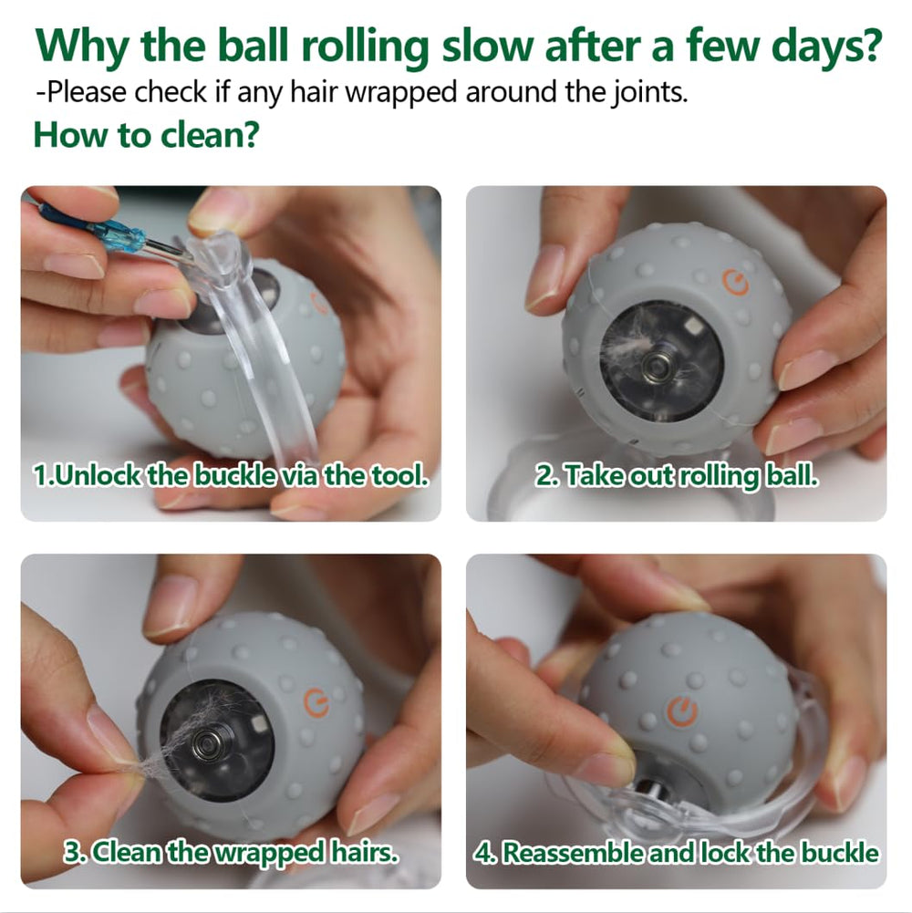 AUKL Interactive Cat Toys Ball Super Drive promotes interactive chasing and hunting-like fun