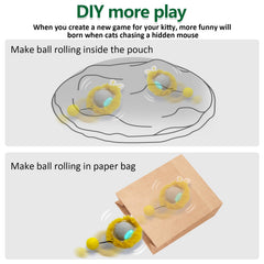 AUKL Interactive Cat Toys Ball Super Drive three modes suit shy and energetic cats