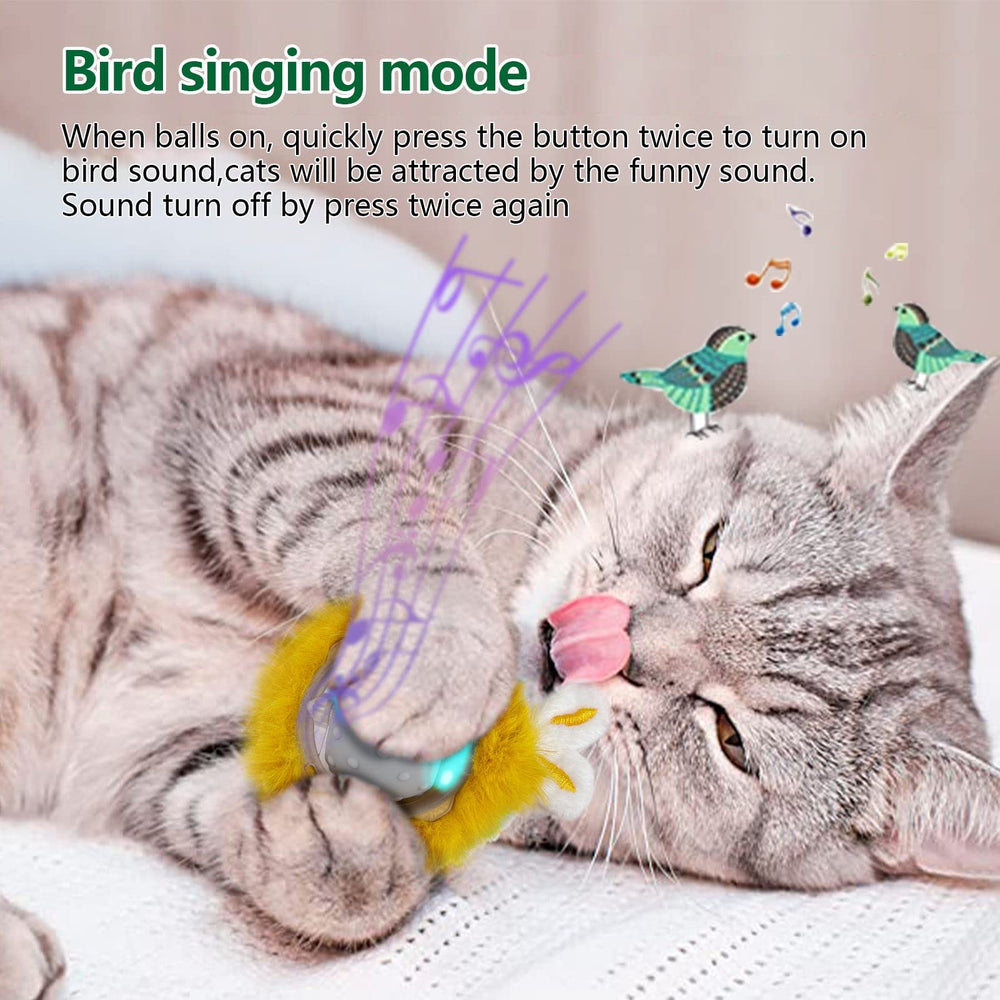AUKL Interactive Cat Toys Ball Super Drive standby mode conserves power after 5 minutes
