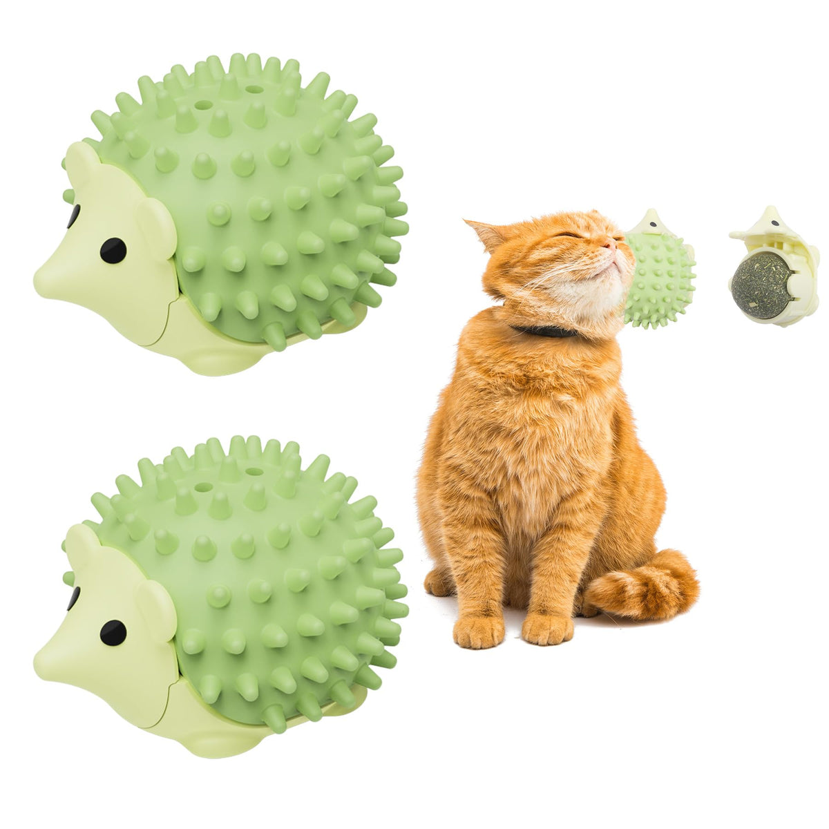 AUKSKY catnip toy wall groomer showcases an interactive grooming option for indoor cats.