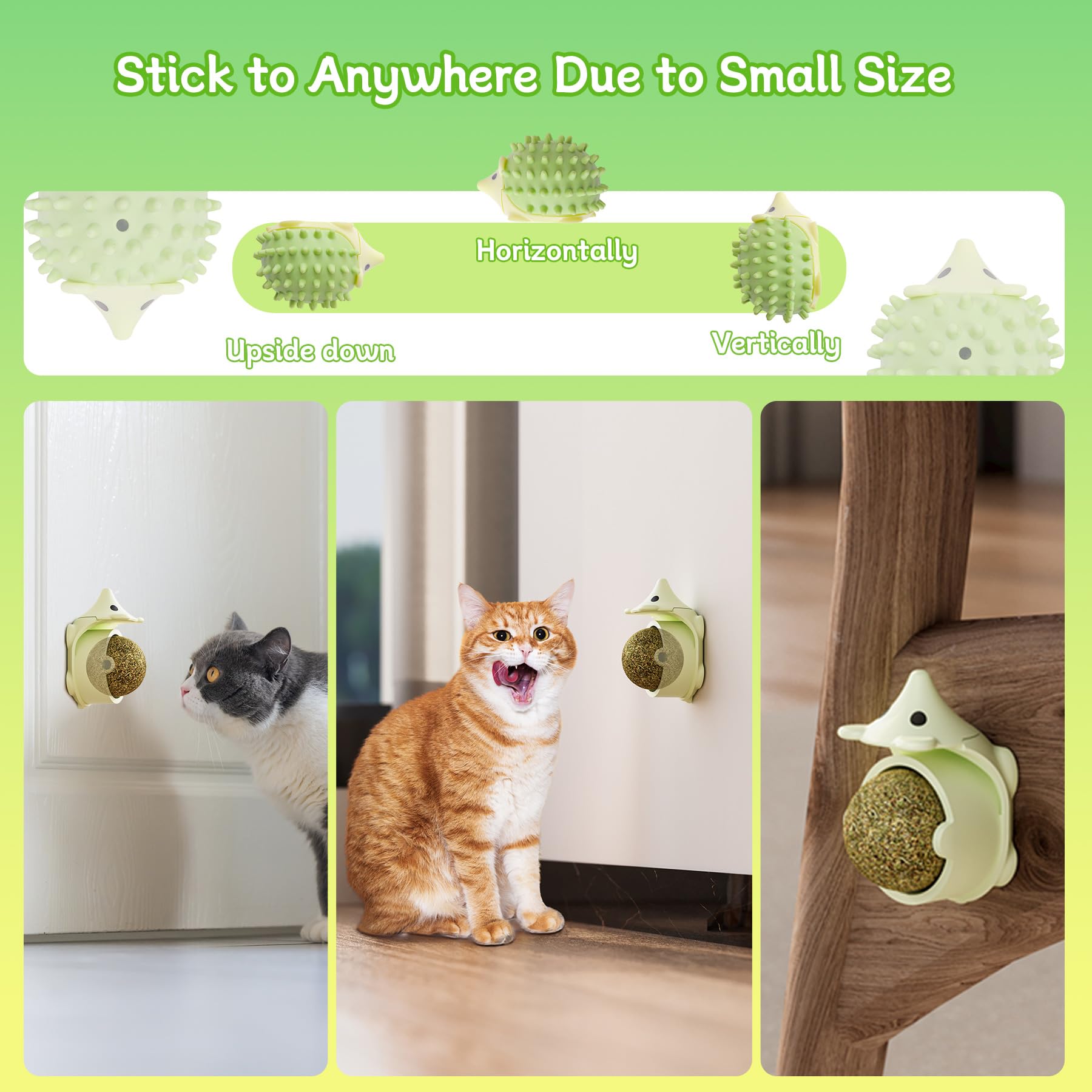 AUKSKY wall mount groomer installed for convenient cat enrichment in any room.