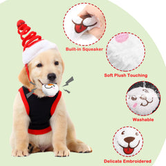Auliand christmas dog space decor scene with squeaky plush balls creating festive ambiance.