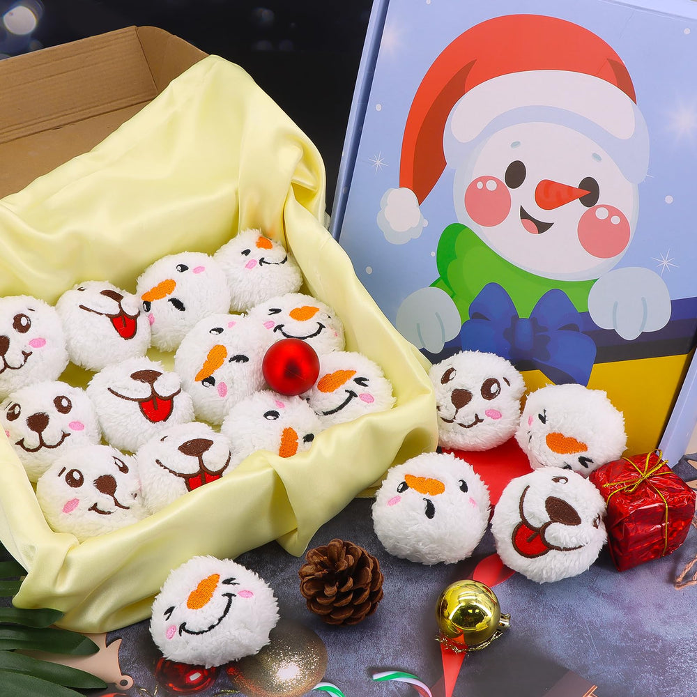 Auliand dog snowman smile ball image highlighting festive design and daily fetch fun.