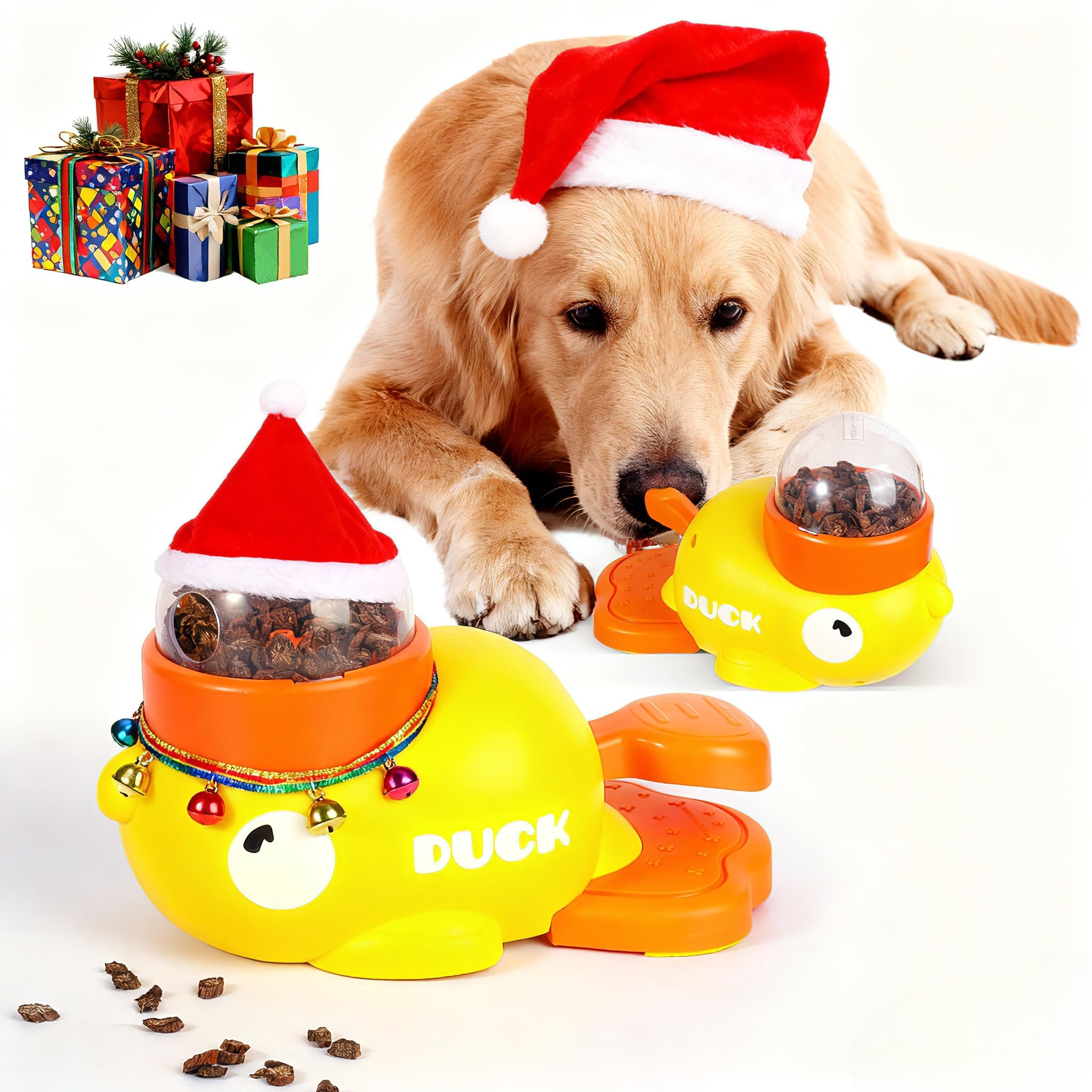 AULIDI 2-in-1 interactive dog toy, duck-design promotes problem-solving