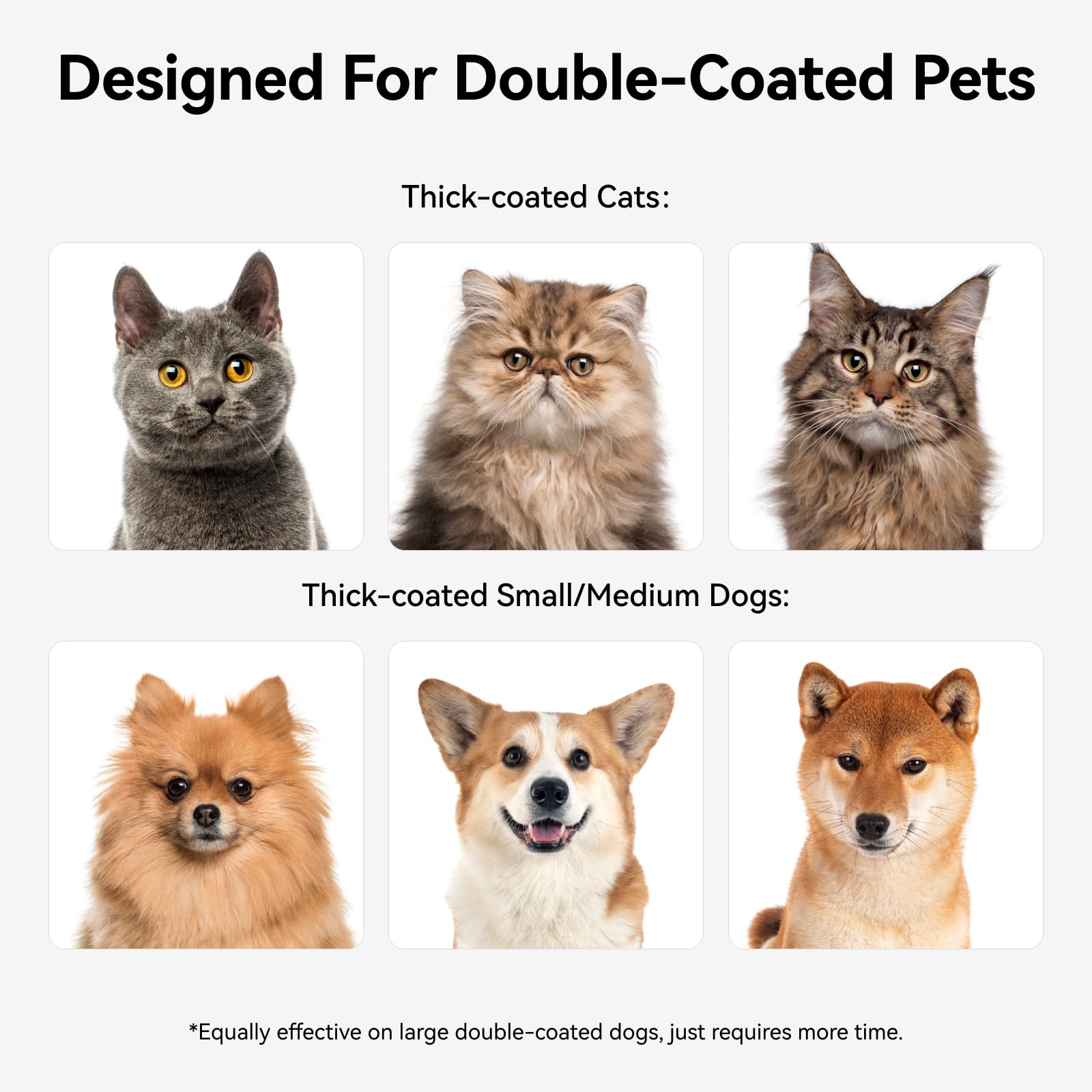 Aumuca cat and dog deshedding brush accelerates shedding fur removal during grooming.
