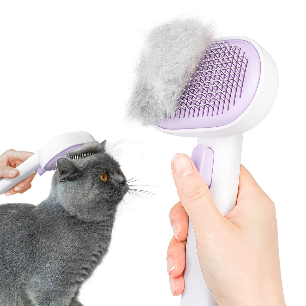 Aumuca grooming brush removes loose fur for cats, dogs, and rabbits.