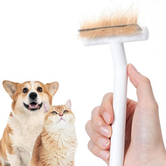 Aumuca deshedding brush with gentle-teeth for painless loose hair removal