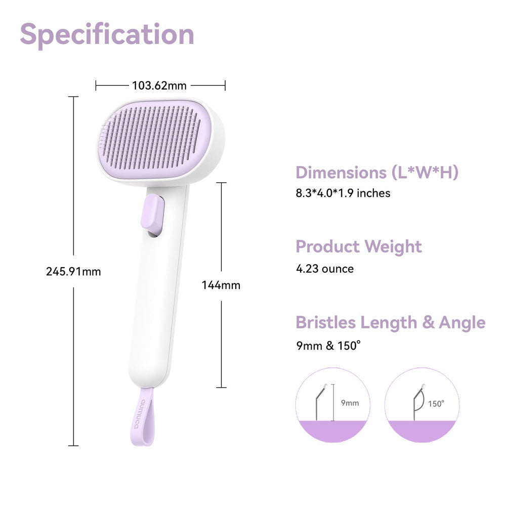Aumuca brush promotes a glossy coat and cleaner home after brushing.