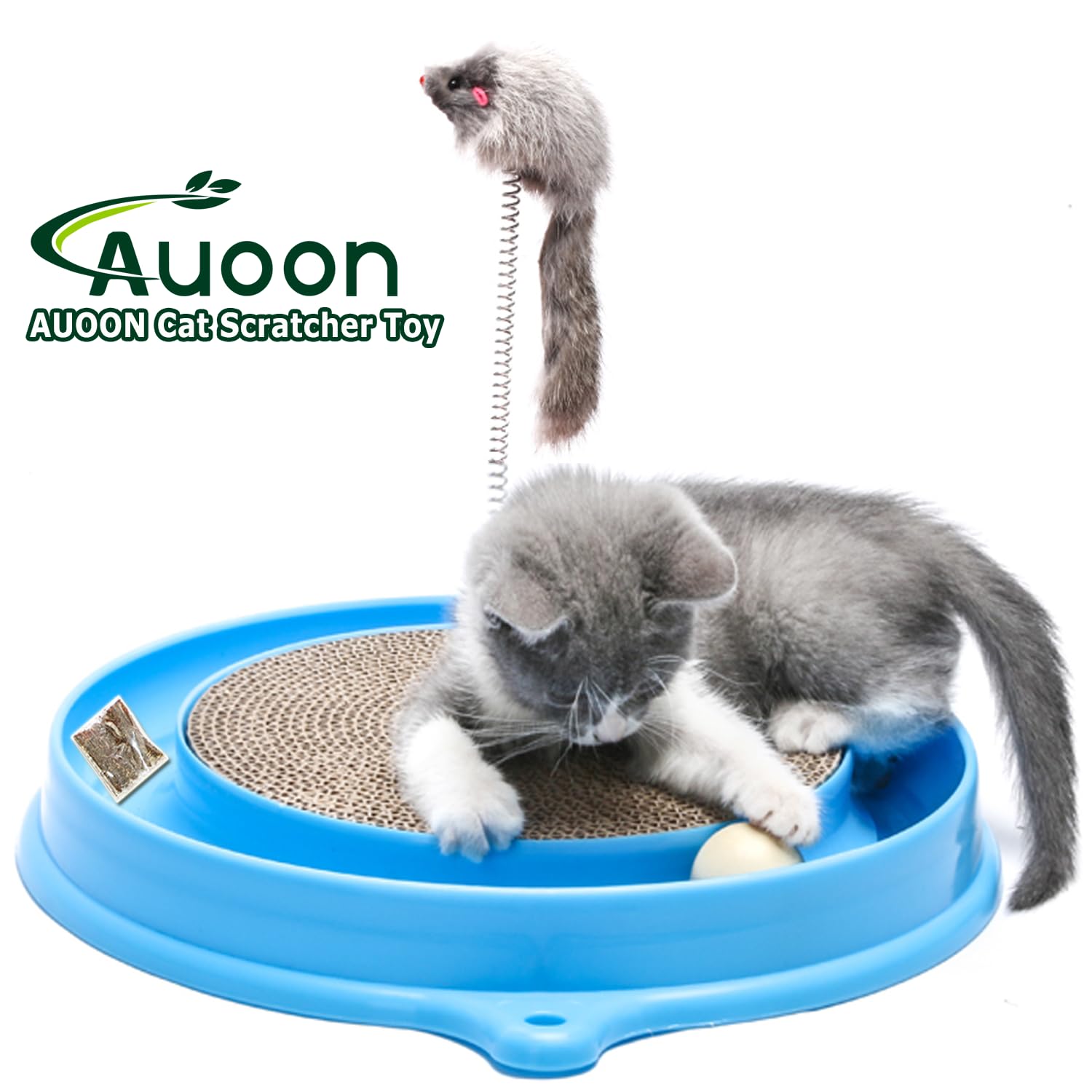AUOON ball-track feature promotes interactive play for indoor cats