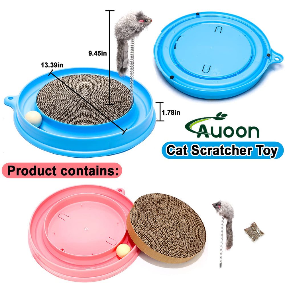 AUOON plush-mouse toy bounces to encourage jumping and chasing