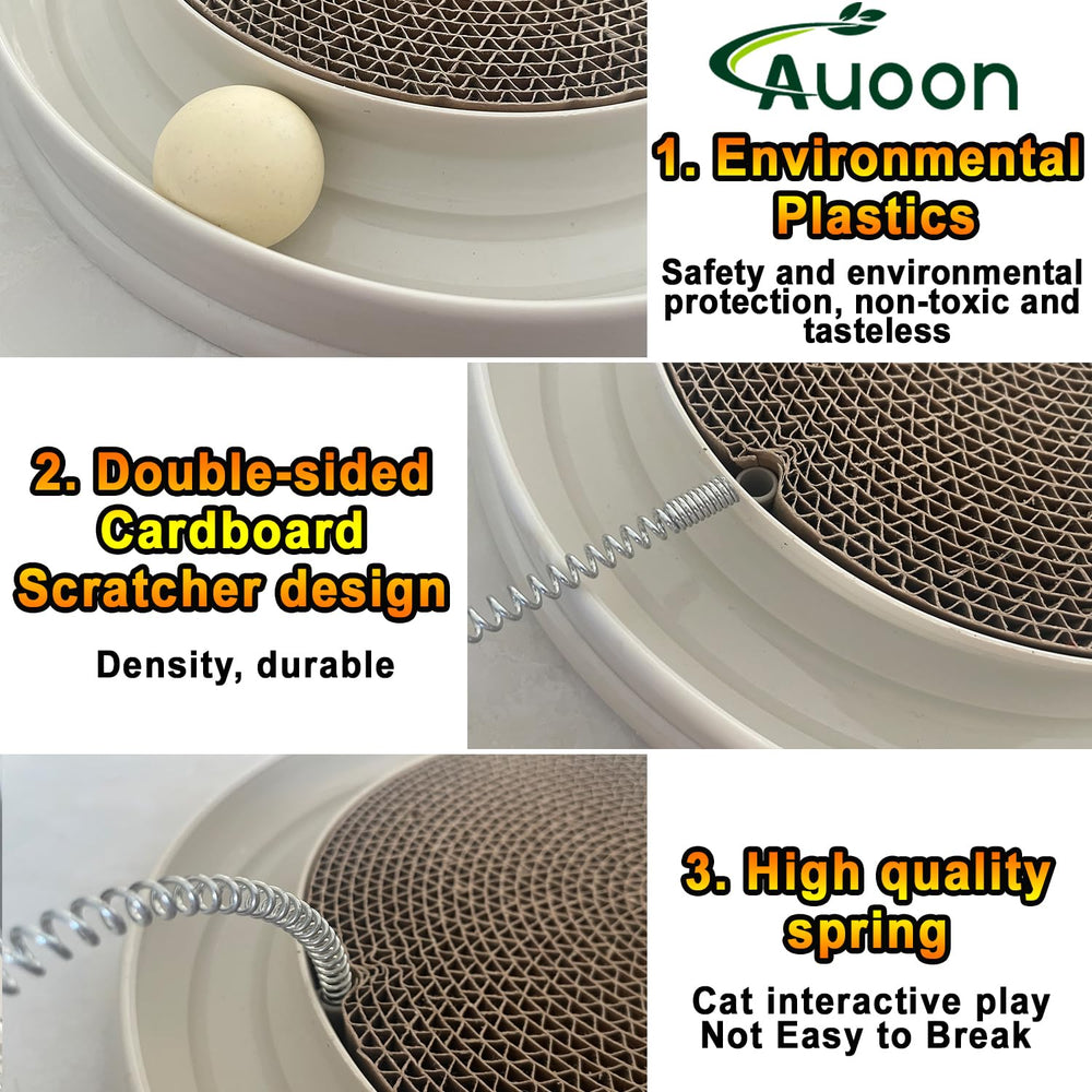 AUOON Cat Scratcher Toy catnip-compatible to boost interest